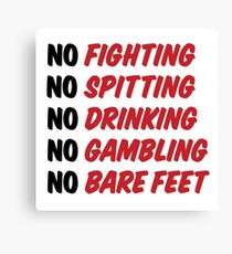 Caddyshack Rules Sign Canvas Print