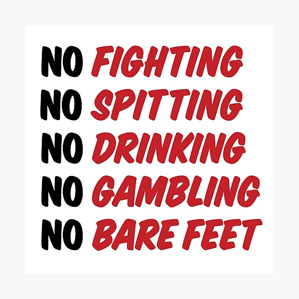 Caddyshack Rules Sign Photographic Print