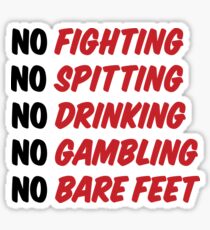 Caddyshack Rules Sign Sticker