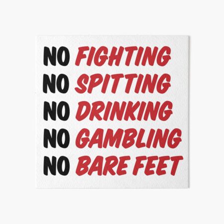 Caddyshack Rules Sign Art Board Print