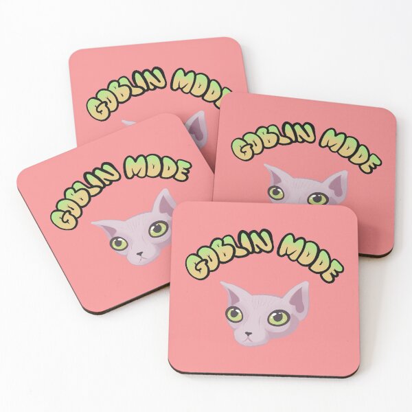 Item preview, Goblin Mode Hairless Cat Sphynx Cat (In Pink) designed and sold by Creepy-Cutesie.