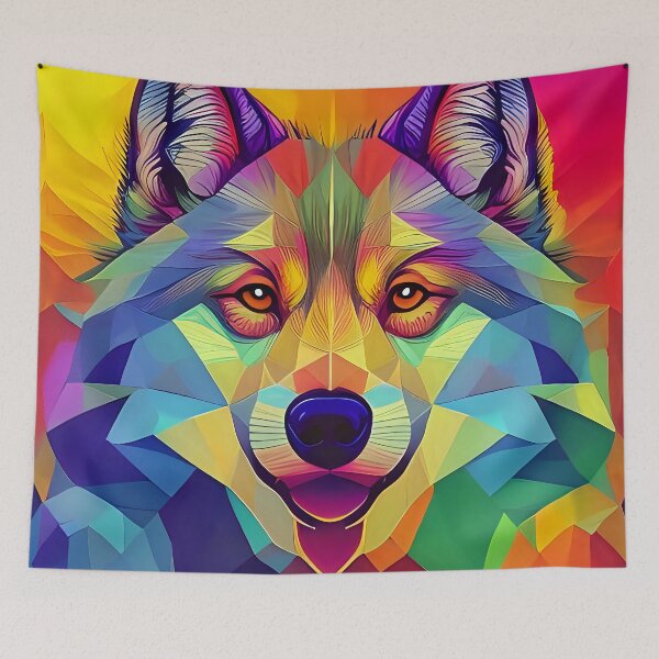 Item preview, Kaleidoscopic Canines: Polygonal Pup #6 designed and sold by DesignoDynamo.