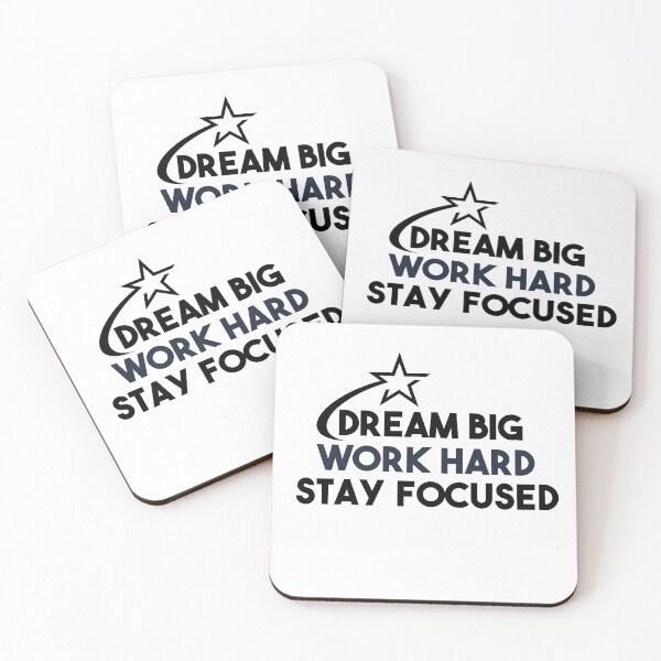 Item preview, Dream Big, Work Hard Stay Focused - Shooting Stars designed and sold by BobbyTee Merch.