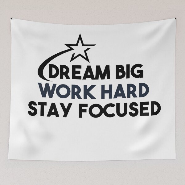 Item preview, Dream Big, Work Hard Stay Focused - Shooting Stars designed and sold by BobbyTee Merch.