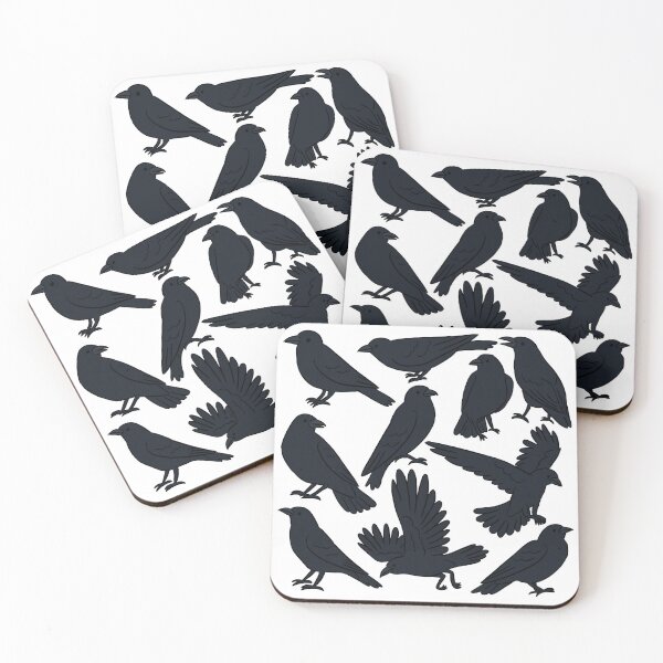 Item preview, Cute black crow pattern  designed and sold by Yarafantasyart.
