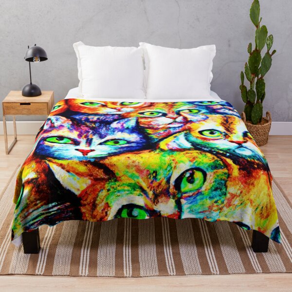 Aperçu de l'œuvre Chats colorés et motif chaton. Acheter maintenant créée et vendue par Health And Fitness Posts e-Store.