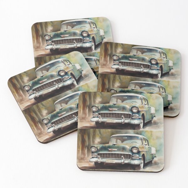 Item preview, Green 55 Chevy Classic Car Watercolor designed and sold by Richard Montag.