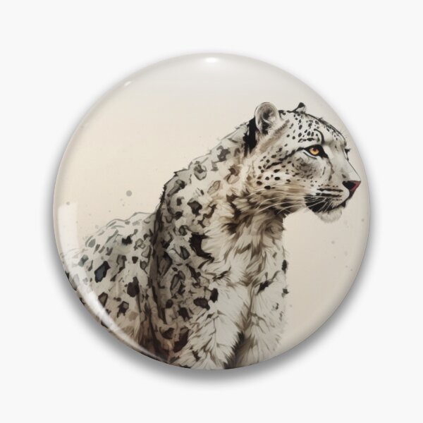 Item preview, Water Color Snow Leopard designed and sold by wildlifezen.