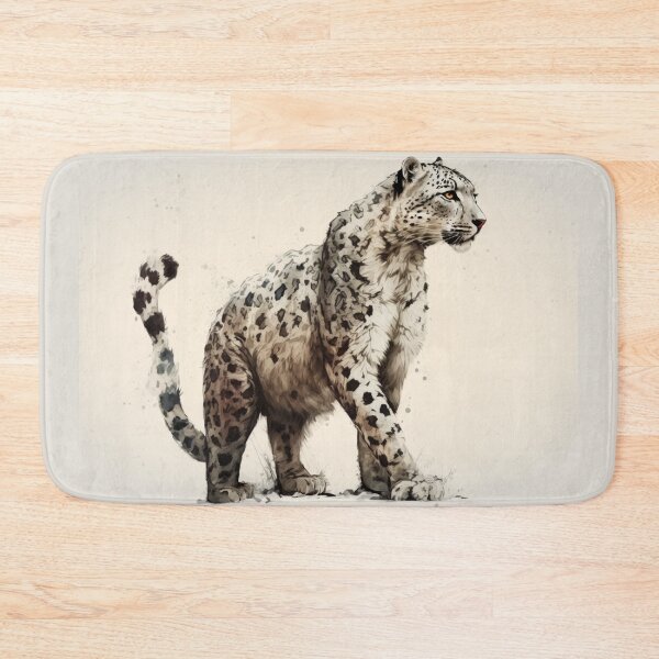 Item preview, Water Color Snow Leopard designed and sold by wildlifezen.
