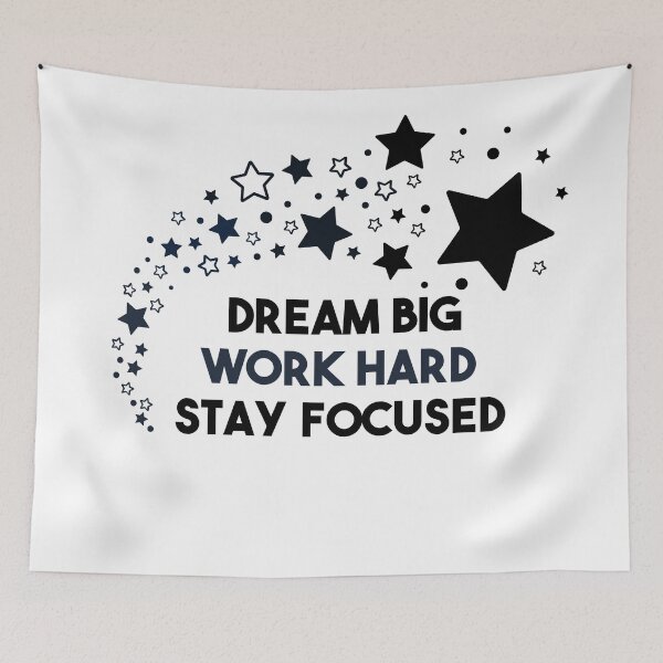 Item preview, Dream Big, Work Hard Stay Focused - Shooting Stars Classic designed and sold by BobbyTee Merch.