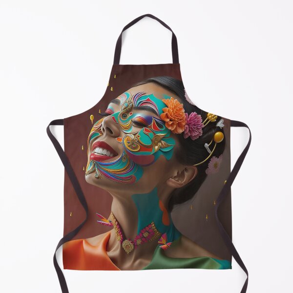 Item preview, Th Ethereal Enchantment: A Colorful Woman Portrait with Flowers and Birds designed and sold by artmanikin.