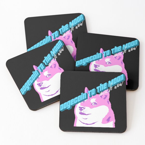 Item preview, Dogecoin to The Moon Much WoW Pink designed and sold by NFTDesignsBLV.