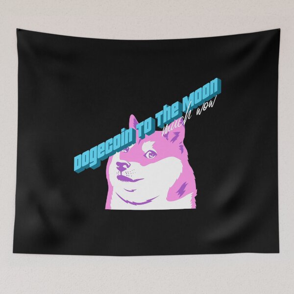 Item preview, Dogecoin to The Moon Much WoW Pink designed and sold by NFTDesignsBLV.