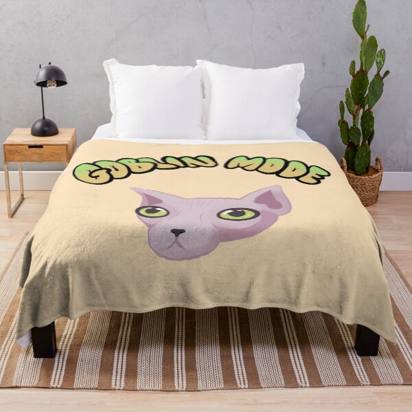 Item preview, Goblin Mode Hairless Cat Sphynx Cat (In Cream) designed and sold by Creepy-Cutesie.
