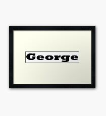 George Name - Inspired from the Color of Money Framed Print