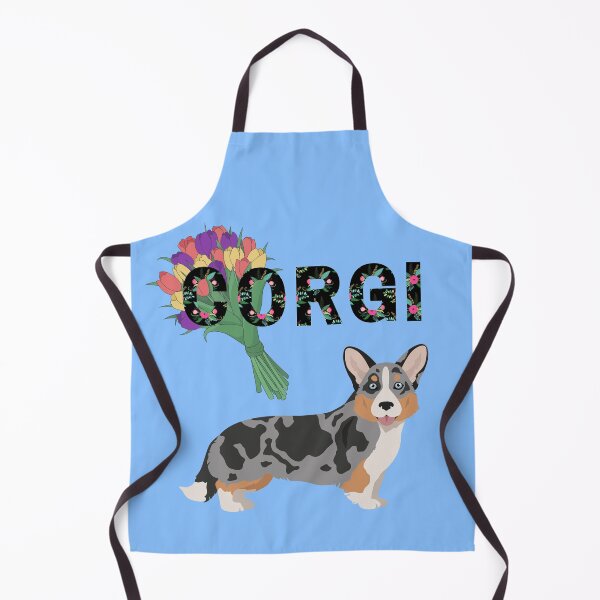 Item preview, Welsh Corgi Cardigan Dog with Tulip Flower Bouquet designed and sold by SeasonalDogs.
