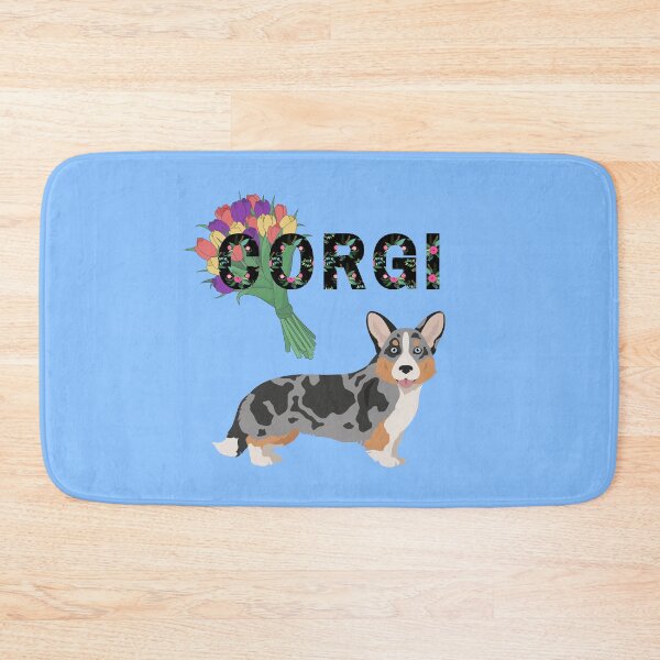 Item preview, Welsh Corgi Cardigan Dog with Tulip Flower Bouquet designed and sold by SeasonalDogs.