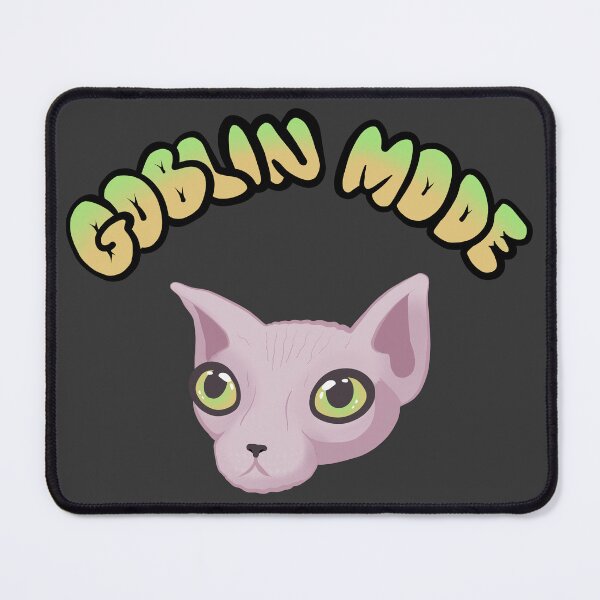Item preview, Goblin Mode Hairless Cat Sphynx Cat (In Black) designed and sold by Creepy-Cutesie.