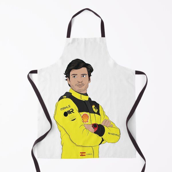 Item preview, Carlos Sainz Yellow Suit Scuderia Ferrari F1 Driver 2023 designed and sold by FormulaGTee1.