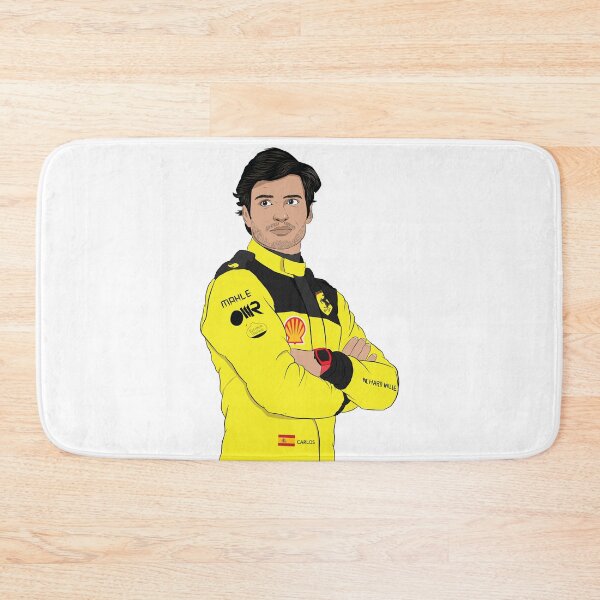 Item preview, Carlos Sainz Yellow Suit Scuderia Ferrari F1 Driver 2023 designed and sold by FormulaGTee1.