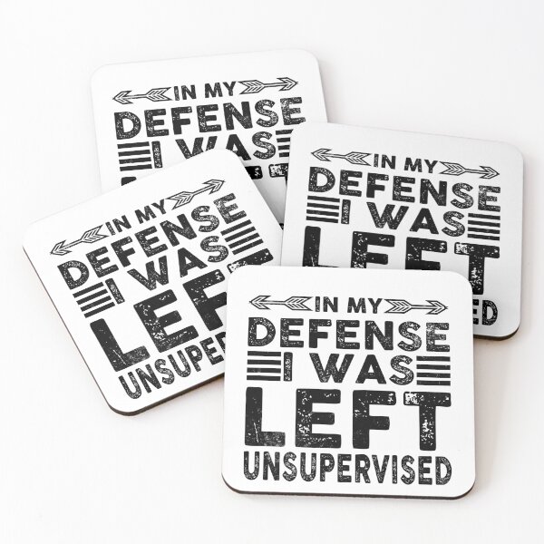 Item preview, In My Defense I Was Left Unsupervised - Retro Vintage designed and sold by ArtVibeDesign.