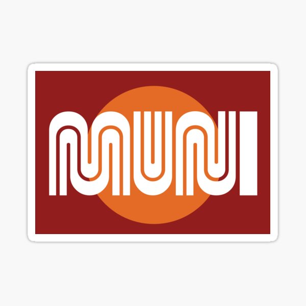Item preview, San Franicisco Muni (SF Municipal Railroad and Bus) Logo designed and sold by PIXEL POP DESIGNS - Beyond the Norm!.
