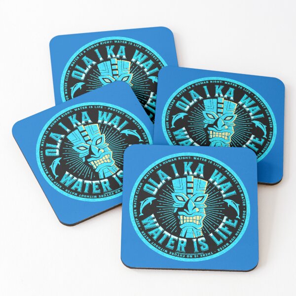 Item preview, PMD00816 Progressive Movement Designs Hawaii Water Protectors Tiki for Hawaiians progressive Democrats Independents and Bernie Sanders supporters water is life human right protect water Hawaii designed and sold by ProgressiveLeft.