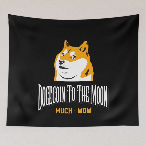 Item preview, Dogecoin to The Moon Much Wow designed and sold by NFTDesignsBLV.