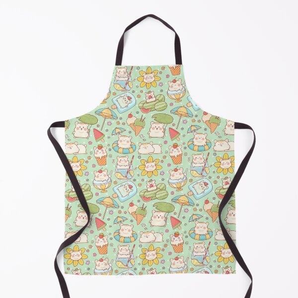 Item preview, Cute Summer Themed Hamster Pattern Lime Green designed and sold by MadeByBeata.