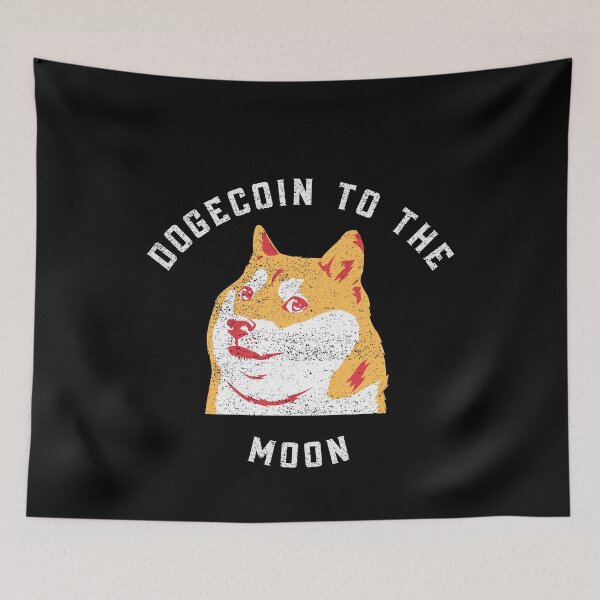 Item preview, Dogecoin to The Moon Much Wow designed and sold by NFTDesignsBLV.