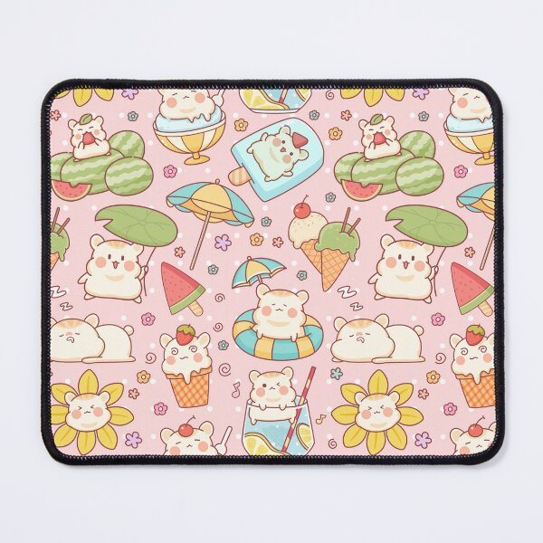 Item preview, Cute Summer Themed Hamster Pattern Pink designed and sold by MadeByBeata.