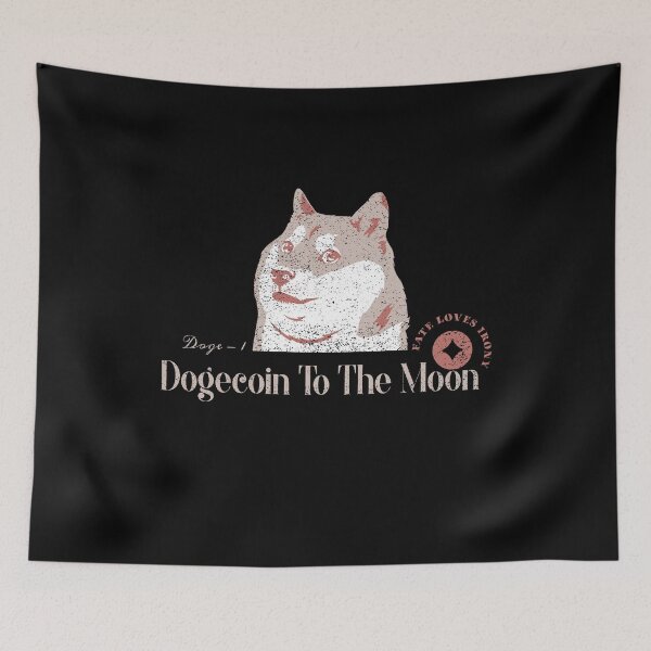 Item preview, Dogecoin to The Moon Fate Loves Irony Doge-1 designed and sold by NFTDesignsBLV.