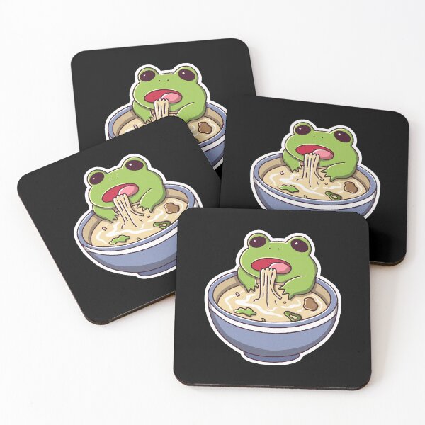 Item preview, Cute Frog Eating Ramen Japanese Kawaii Animal designed and sold by trajeado14.