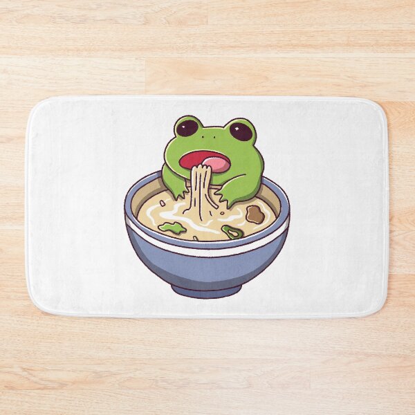Item preview, Cute Frog Eating Ramen Japanese Kawaii Animal designed and sold by trajeado14.