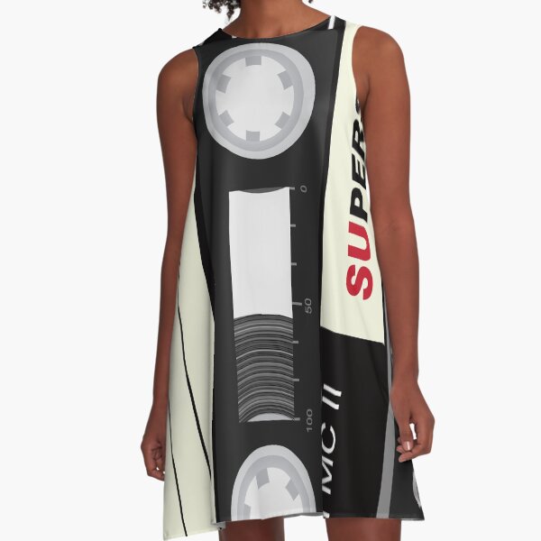 Audio Cassette Mix Tape A-Line Dress