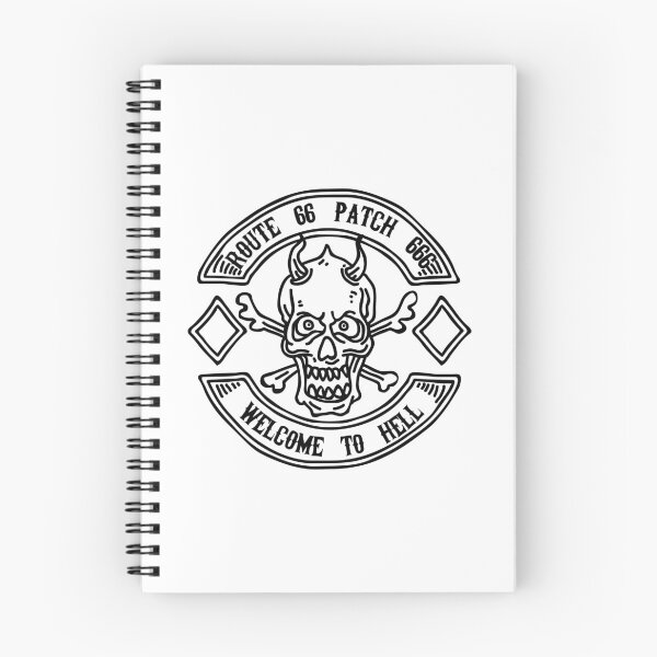 Item preview, Black and White Route 66 Patch 666 Welcome To Hell designed and sold by BikersIslandTM.