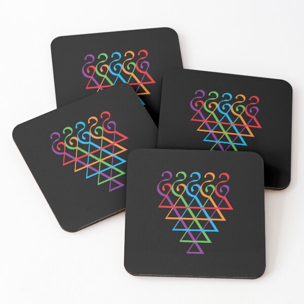 Item preview, Indian Symbol of Knowledge and Wisdom Saraswati Yantra Colorful Flat Design designed and sold by Wiggly Lines.