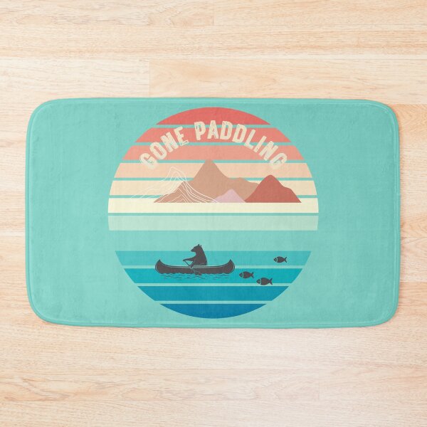 Item preview, Gone Paddling - Bear Canoeing with Fish Friends designed and sold by TwoSmallPtatoes.