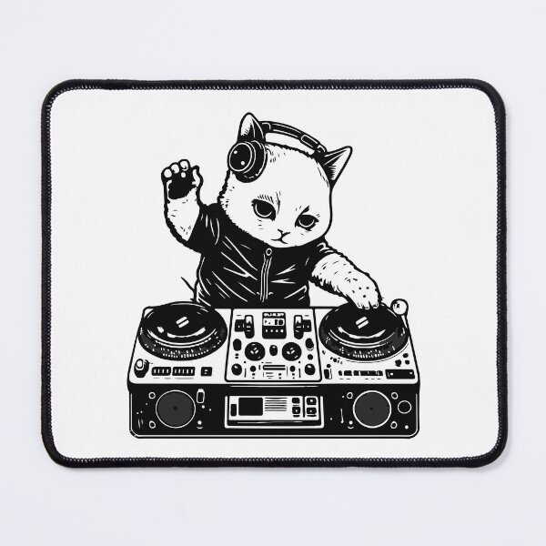 Item preview, Purrfectly Groovy: DJ Cat with turntable designed and sold by Oxygen-artwork.