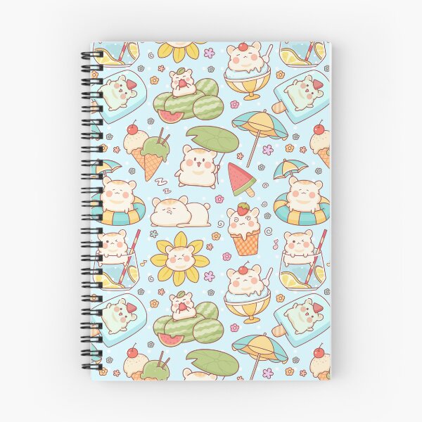 Item preview, Cute Summer Themed Hamster Pattern Blue designed and sold by MadeByBeata.