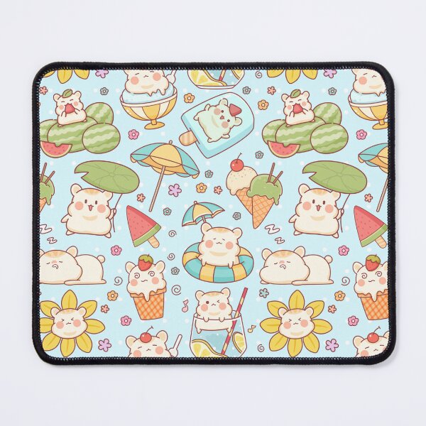 Item preview, Cute Summer Themed Hamster Pattern Blue designed and sold by MadeByBeata.