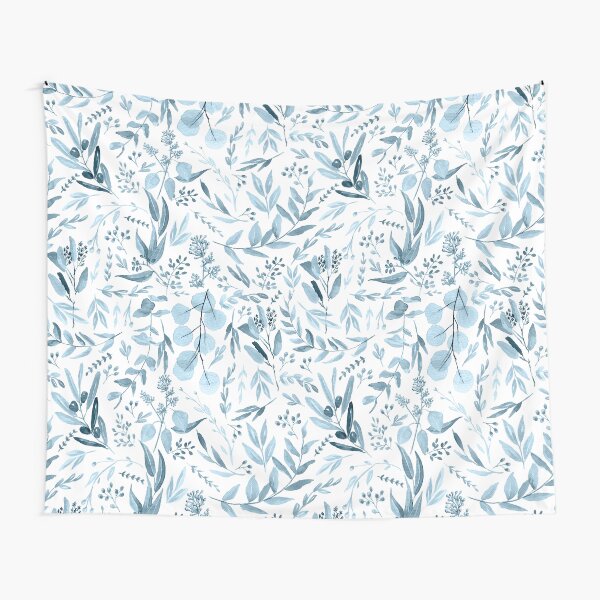 Aperçu de l'œuvre Petit motif botanique de feuilles d'eucalyptus bleu créée et vendue par Anis Illustration.