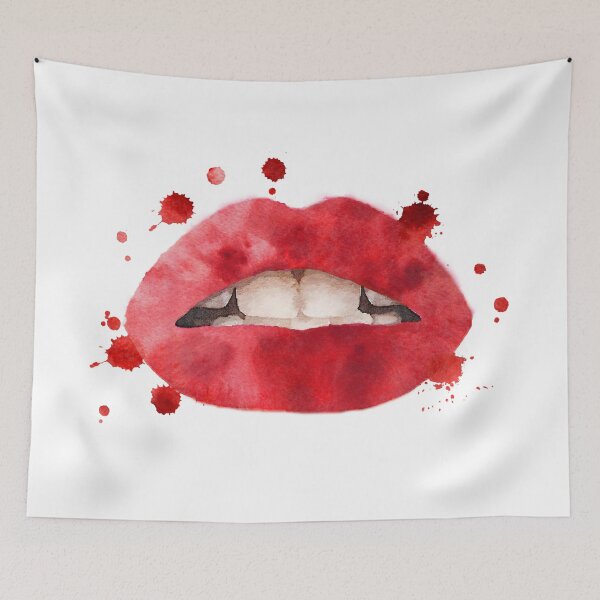 Item preview, Red lips, open mouth, watercolor designed and sold by AmandaGreenwood.