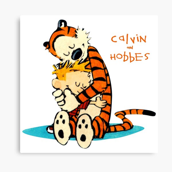 Câlin de Hobbes Impression sur toile