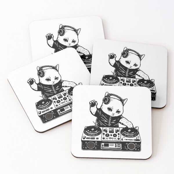 Item preview, Purrfectly Groovy: DJ Cat with turntable designed and sold by Oxygen-artwork.