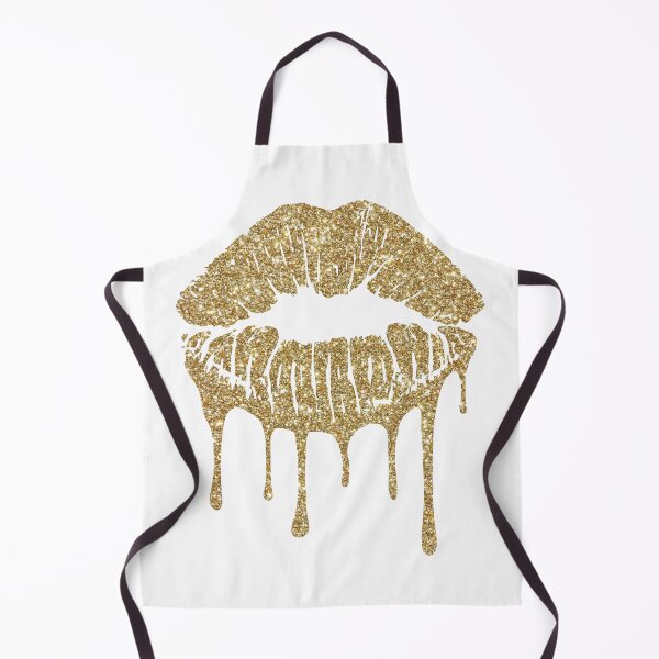 Item preview, Gold glitter lips, Gold effect, dripping kiss mark designed and sold by AmandaGreenwood.