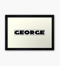 George Name - Inspired from the Color of Money Framed Print