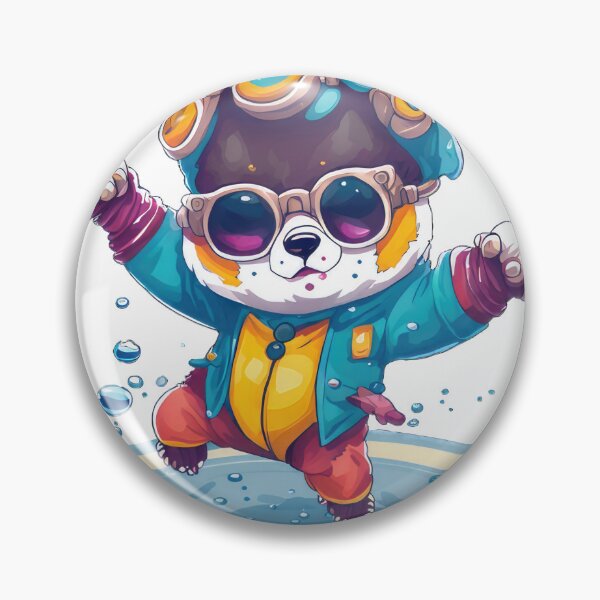 Item preview, A cute trippy bear wearing goggles designed and sold by Aiartly.