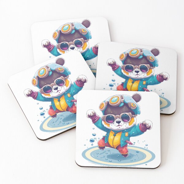 Item preview, A cute trippy bear wearing goggles designed and sold by Aiartly.