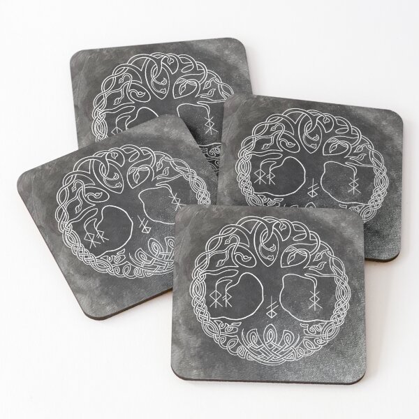 Item preview, Yggdrasil, Tree of Life with Viking Bind Runes designed and sold by AnneADArt.